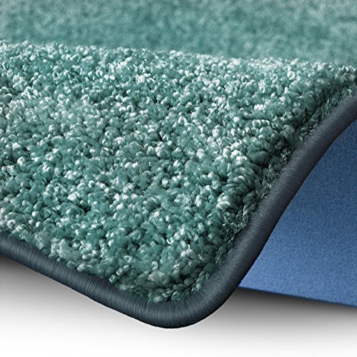 Teppich Läufer Luxury | moderne Shaggy Optik mit flauschigem Hochflor | Teppichläufer in vielen Farben für Flur, Schlafzimmer, Wohnzimmer etc. | viele Breiten und Längen (66 x 100cm, türkis) - 2