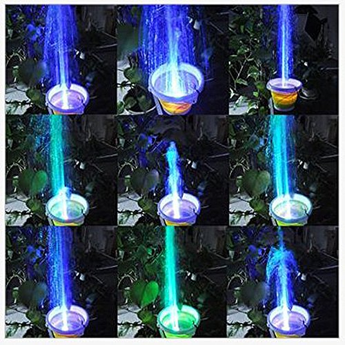 Tauchwasserpumpe , SOONHUA Unterwasser Wasserspielpumpe Wasser Pumpen Garten Tauchpumpen Brunnen Gartenteich Springbrunnen Pumpe mit bunten LED Licht Beleuchtung (Pattern 2) - 7