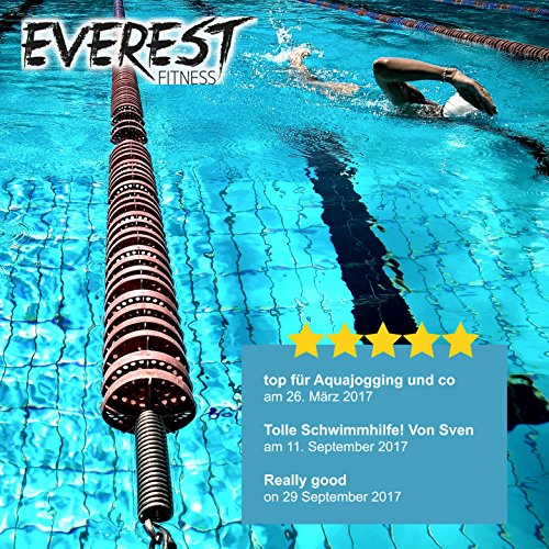 EVEREST FITNESS Aqua-Jogging-Gürtel für Wassersport und Schwimm-Training, sichere Schwimm-Hilfe bis 100 kg Körpergewicht, universell verstellbar, aus hochwertigem Schaumstoff mit 2 Jahren Zufriedenheitsgarantie – Schwimm-Gürtel / Water-Jogging-Gürtel / Tiefwasser-Jogging-Gürtel / Schwimmgürtel - 6