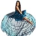 Produktbild Holeider Mandala Handwerk Runde Strandtuch Strand Yoga Matten Schal Schal Tapestry Chiffon Tischdecke Picknickdecke Schal (Mint Green)