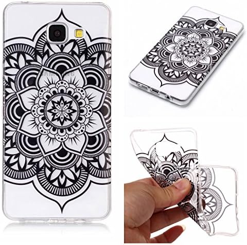 Galaxy A3 2016 Gel Case, Samsung Galaxy A3 2016 Clear Case, Edaroo Slim Thin fits Transparent Clear Soft Silicone Rubber Gel Rubber Protective Backcase Cover Bumper Shell Case for Samsung Galaxy A3 (2016) - Black Manadala