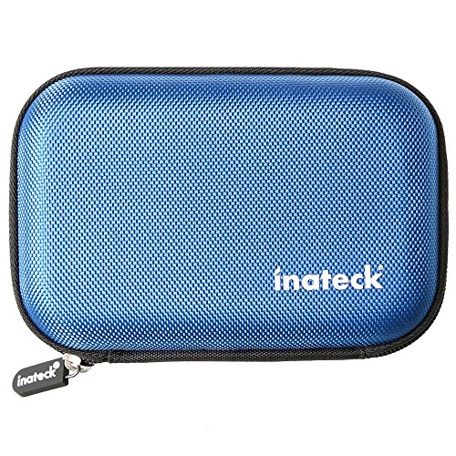Inateck Universal Festplattentasche für 2,5 Zoll Festplatten und SSD/HDD, Hard Case erschütterungsfeste Schutzbox [Maße: 17cm x 11,5cm x 3cm, Farbe: Blau] - 8