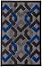 Produktbild Designer moderner flachgewebter In- & Outdoor Carpetforyou Teppich Dark Chains 3D Effekt geometrisch grau schwarz dunkelblau bunt in 4 Größen für Jugendzimmer Schlafzimmer und Terrasse (76 x 120 cm)