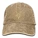 Produktbild ferfgrg Gold Baphomet Inverted Pentacle Pewter Satanic Goat Head Unisex Washed Twill Cotton Baseball Cap Vintage Adjustable Hat HI685