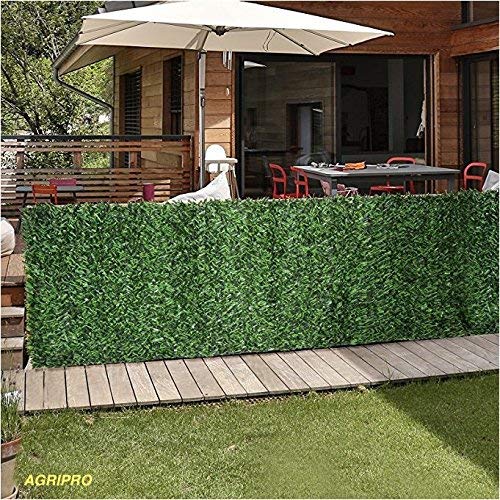 AGRIPRO Siepe Sintetica Artificiale ombreggiante con Foglie ago Largo (MT 2 X 3)