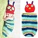 Produktbild PIXNOR Raupe Stil Baby Kleinkinder Neugeborenen Handarbeit häkeln Mütze Hut Baby Foto Props Kleiderset für 3-6 Monate Babys