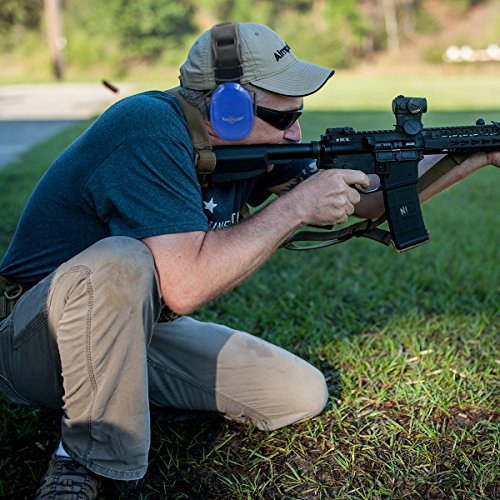 Toennesen Sicherheit Kapselgehörschützer Gehörschutz Ohrenschützer SNR 36db Ear Muffs Erwachsene für Schießen Konzert Feuerwerk mit verstellbarer Kopfbügel,faltbarem Design Blau - 7
