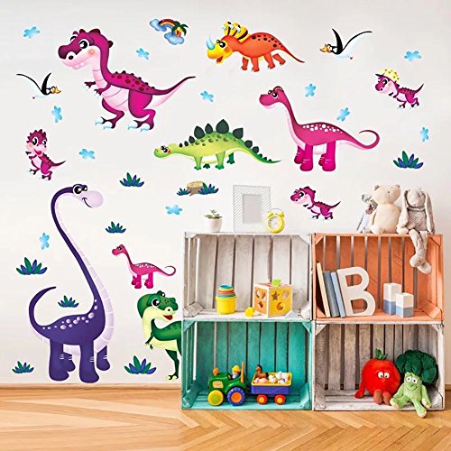 Preisvergleich Produktbild WandSticker4U- Wandsticker: putzige Dinos / Effektbild: 130x100 cm / 31 tlg. Dinosaurier Set / Wanddeko Aufkleber Wandtattoo für Kinderzimmer Babyzimmer Kinder GROSS