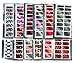12 Set Different Trendy French Nail Art Tip Wrap Foils Sticker Kit S233 UK