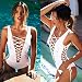 Women Sexy One-Piece Monokini Bandage Push Up Backless Swimsuit Bikini Swimwear ,White M