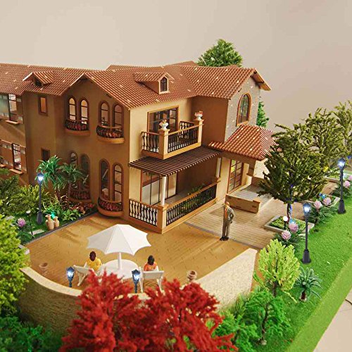 GoolRC 20 Stück Metall Park Hof Laternen Straßen Lampe Modellbau Hexagonal Einzel Kopf LED Leuchten Lampen Pfosten Modell Straßenbeleuchtung 3V DC - 5