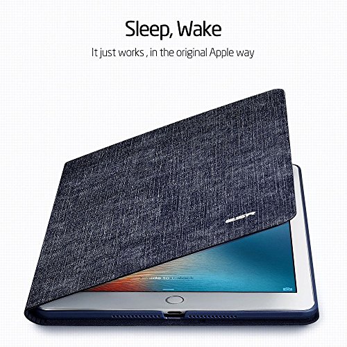 Neues iPad 2017 iPad 9.7 Zoll Hülle, ESR® Städtisch Serie Cover Auto aufwachen / Schlaf Funktion Smart Case und Einstellbarem Blickwinkel Funktion Schutzhülle für Neue iPad 9.7 2017 (Cowboy) - 8