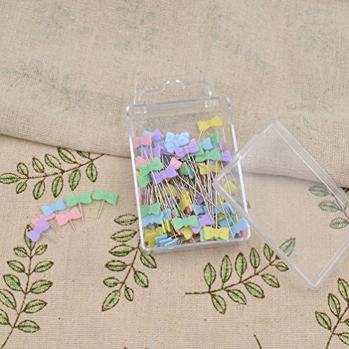 YNuth Stecknadeln Pinnadeln Blume Schleife Knopf Mehrfarbig Schneider DIY Packung - 3