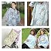 GWELL Cotton Printed Breast Feeding Scarf Nursing Covers Breastfeeding Apron Shawl with Front Pocket
