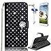 Produktbild Samsung Galaxy S3 GT-I9300 S3 Neo i9300 Handyhülle Schutzhülle,Sunroyal [Strass Diamant mit Kette] PU Leder Flip Case im Bookstyle Wallet Folio Cover Ledertasche Schutzhülle Case Tasche mit Standfunktion und Karte Halter Magnetverschluss Glänzend Rhinestone Kristall Crystal Strap Chain Etui Bumper Hülle + 1 x Frei Displayschutzfolie + 1x Staub Kopfhörer Jack Zubehör Handyanhänger, Stylish Schwarz
