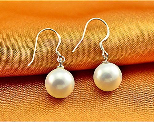 Hosaire Ohrringe Mode Weiss Perlen Anhänger Damen Ohrring für Geburtstag Valentinstag Geschenk Ohrhänger - 7