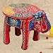 Home Decor Handicrafts Gift Home Decor Rajasthani Wooden Elephant Stool Handicraft Gift 448 RS.1476.00