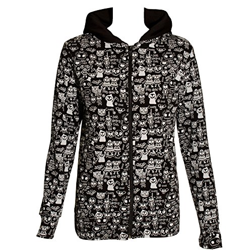 Cosmic Undead Zipped Hoodie (Black) - Medium