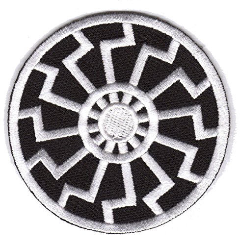 Preisvergleich Produktbild Schwarze Sonne / Sonnenrad (weiß) Aufnäher / Patch