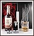 Produktbild Geschenk Wild Turkey 101 Proof Bourbon Whiskey + 2 Original Edelstahl Kühlsteine, goldfarbend, im Smoking + Whisky Glas Nachtmann kostenloser Versand