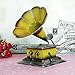 Produktbild Alte Plattenspieler Jahrgang Antiken Grammophon Modell Gehobenen MöBel Ornamente (Nicht Funktioniert) , yellow