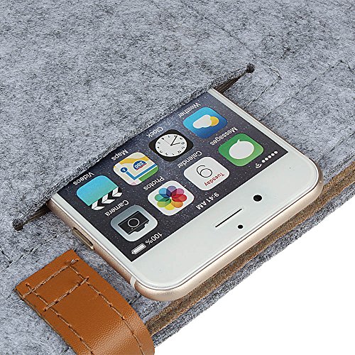 Laptophülle, xhorizon TM FX Wollfaser Macbook Hülle Filz Sleeve Tasche Laptop Notebook Umschlag Beutel für das neue Macbook veröffentlicht im Jahr 2015, mit Ultrabook Netbook kompatibel - 8
