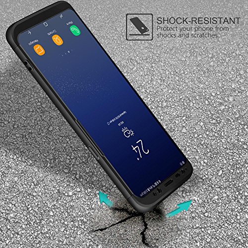 Samsung Galaxy S8 Funda Negro  ivencase Carcasa Tapa Prima H  brido Rugged 3 en 1 Duro Anti-rasgu  os Mate PC Back Bumper de Protector Anti-Scratch Case Cover para Samsung Galaxy S8 5 8 