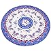 Produktbild deepbest rund Sonnenschutz Bikini Cover-Up Schals Strand Überwurf Tapisserie Drucken Blended Strandtuch rund Yoga Mats Strandmatte Dekoration, 520 white Blue