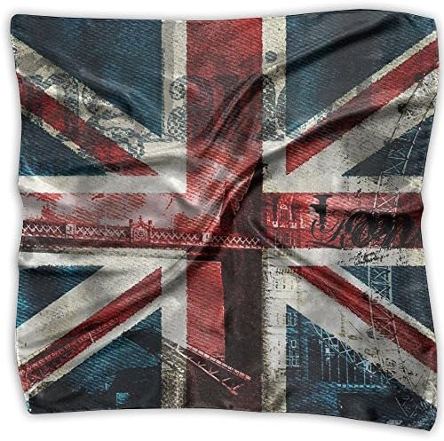 V Gears Womens England Union Jack Flag London Graphic Fashion Neckerchief Silk Scarf