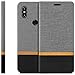 Produktbild zanasta Tasche kompatibel mit Xiaomi Mi Mix 2S Hülle Flip Case Schutzhülle Handytasche mit Kartenfach Grau