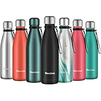 Newdora Water Bottle, Stainless Steel Flask, 500ml, BPA Free, 12 Hours Hot or 24 Hours Cold, Leak Proof, Vacuum Insulated bottle for Men,Women, Drink Flask for Sports,Outdoor,With Cleaning Brush