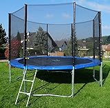 Outdoor Gartentrampolin Trampolin XL – 375cm komplett inkl. Sicherheitsnetz und Leiter TÜV geprüft von AS-S - 9