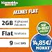 Produktbild Klarmobil Allnet Flat L mit 4 GB Internet Flat max. 21,6 MBit/s, Telefonie- und SMS-Flat in alle dt. Netze, EU-Flat, 24 Monate Laufzeit, 11,99 EUR monatlich, Triple-Sim-Karten