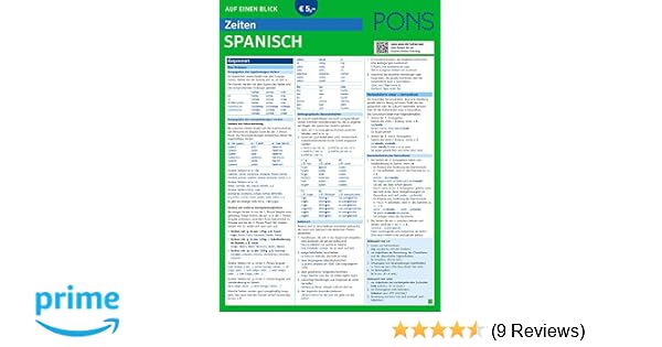 Pons Zeiten Auf Einen Blick Spanisch Pons Auf Einen Blick Amazon