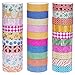 Produktbild Faburo 30 Rollen Dekorative Glitzer Klebeband Washi Tape Art Craft Klebeband DIY Aufkleber Dekoration