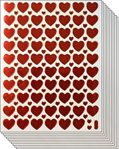 Jazzstick Valentine's day Red Heart Stickers 10 sheets (VST01A17)