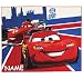 Produktbild Teppich / Spielmatte - " Disney Cars - Lightning McQueen & Francesco " - incl. Name - Kinderteppich / Bettvorleger - 95 cm * 135 cm - rutschfest , da unten gummiert - für Kinder - Jungen Kinderzimmer - Spieleteppich / Auto - rutsch Stop Kinderzimmerteppich - Vorleger & Spielteppich / 95x135 cm - Duschvorleger Badezimmer - Mc Queen