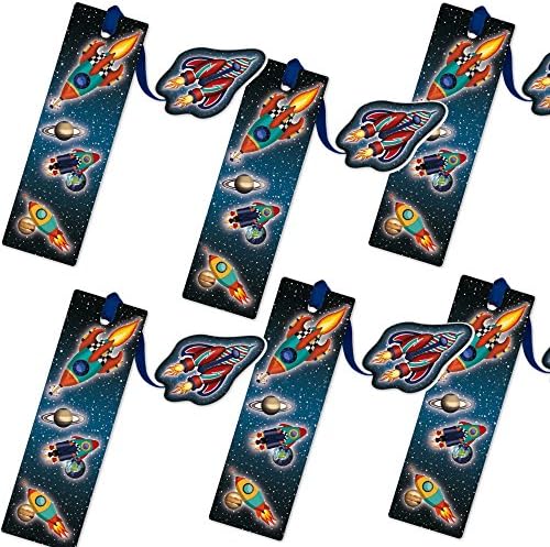 Space Space 6 Bookmark Rocket with Ribbon and Star Tag von Lutz Mauder//Geschenk Bücher Buch Kinder Lesen Mitgebsel Boy Fire Engine Police
