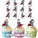 Produktbild vorgeschnittenen Cartoon Superman, Superwoman & SuperGirl – Essbare Cupcake Topper/Kuchen Dekorationen (12 Stück)
