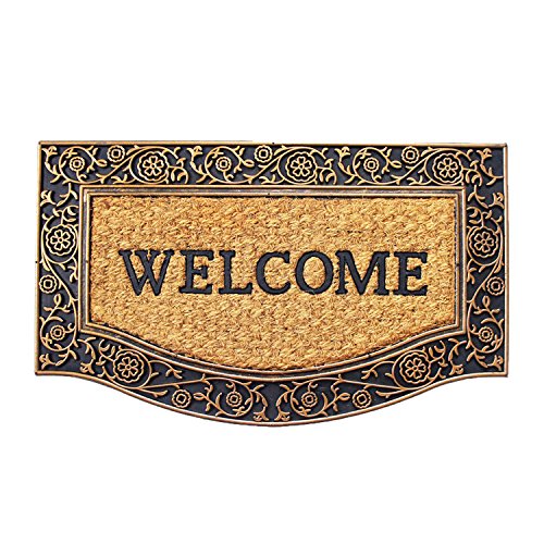 Onlymat Black Rubber Natural Coir Doormat 45 cms x 75 cms x 0.8 cms, for Main Door/Front Door, Bathroom, Bedroom, Entrance, Kitchen, Home, Main Door, Entryway,Office, Covered Outdoor, Shop, Outside, Bed room, Floor with Hard, Ecofriendly, Thick Material & Rubber for Welcome and Big/Large/Long Size Floor Door Mat Room Decor, Essentials Great Deals on Items Matt Chatai RS.399 (64.00% Off) - Amazon