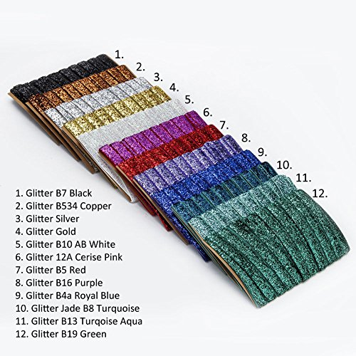 Neotrims Lurex-Garn gewebt Glitzerband, 10 mm, glitzernd, 12 Farben Weihnachtsband. Waschbar Zwei Farbtöne Metallic-Garn klassisch Glitzer-Effekt, weich & leicht schwammartig, aber sehr stark, stylisch, für Weihnachten & fürs Basteln. 12 Sensationelle Farben zum Dekorieren von Schmuck, Textilien oder Schuhen oder Heimdeko, toll für Hochzeiten oder Kostüme., Band Polyester Velours Nylon, Silberfarben glitzernd, 5 m - 3