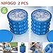 Produktbild Nifogo Ice Cube Maker - Ice Genie Eiswürfelbereiter, Silikon Eiswürfelform mit Eisbehälter für Wein Whiskey, Revolutionäre Platzsparend (2 Stück)
