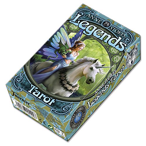 Fournier Tarot Legends por Anne Stokes Baraja de Cartas, Color Verde 1031264
