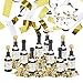 Produktbild Konfetti Champagnerflasche, Party Popper für Hochzeit, Geburtstag, JGA, Sekt Konfetti Kanone, 31cm silber gold (10er Set)