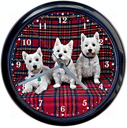 Westie Dog 10inch (25cm) Large Wall Clock