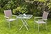 Produktbild Merxx 3tlg. Milano Set, 2 Milano Stapelsessel, taupe, Klapptisch, 70 x 70 cm, Aluminiumgestell mit Textilbespannung