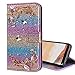 Produktbild Nadoli Leder Hülle für Huawei Mate 20,Luxus Bling Glitzer Diamant 3D Handyhülle im Brieftasche-Stil Schmetterling Blumen Flip Schutzhülle Etui für Huawei Mate 20,Lila#