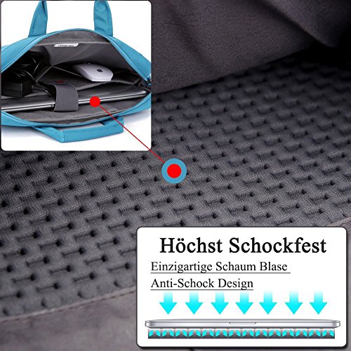 BRINCH 15,6 Zoll Oxford Gewebe Laptoptasche Messenger Bag Umhängetasche Schulterhülle Aktentasche Henkeltasche für 15 – 15,6 Zoll Laptop/ Notebook/ MacBook/ Chromebook Computer mit Schulterriemen und Griffe,Blau - 5