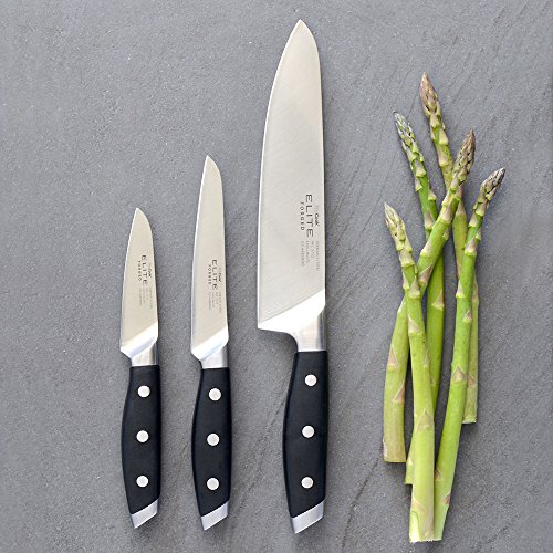 ProCook Elite Forged X70 – Set de couteaux 3 pièces couteaux d’office, de chef et Santoku - 2