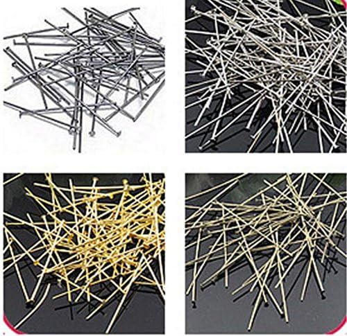 Feng Approx.250pcs Plated Iron Nickel Free Strong Flat Head Pins T Head Pins(40mm)
